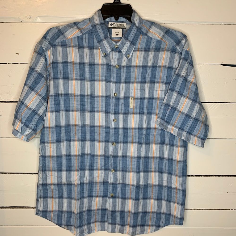 Columbia Plaid Sport Shirt Size L